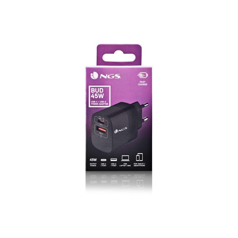 8435430624830-NGS - Chargeur secteur - Ultra Rapide - 45 Watt - 2 connecteurs de sortie (USB-C, USB-A) --P_405251854_8-3