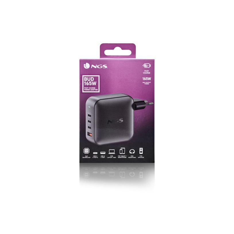 8435430626360-NGS - Chargeur secteur - Ultra Rapide - 165 Watt - 4 connecteurs de sortie (3 x USB-C, USB-P_405251855_7-1