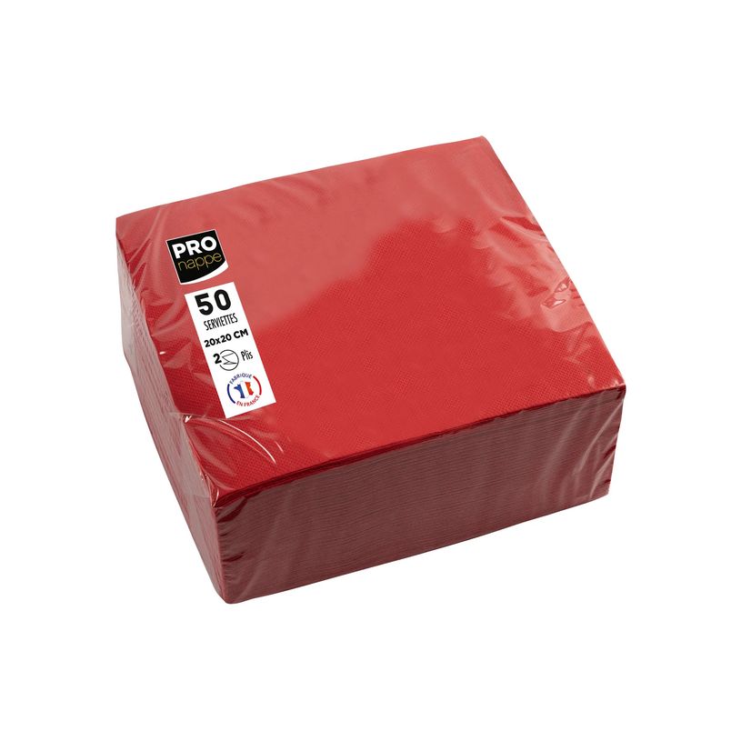 3281516220091-Pronappe - Servilleta - Tamaño 20 x 20 cm - desechable - rojo (paquete de 50)-P_405251997_7-7