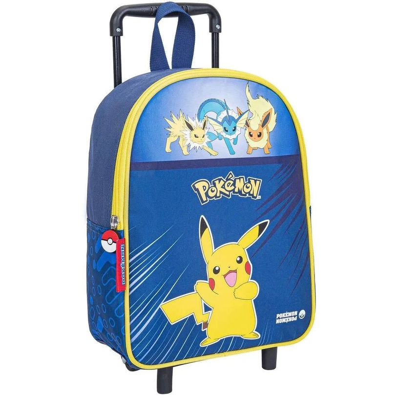 3700516296849-Sac à dos à roulettes Pokémon - 32 cm - 1 compartiment - bleu--0