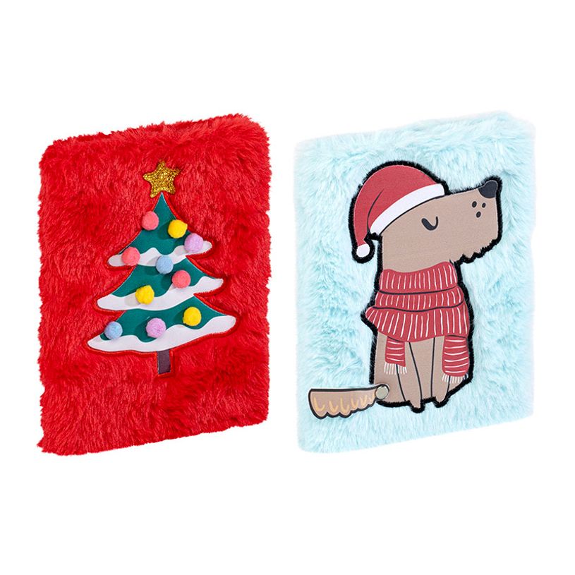 3135252754993-Carnet peluche Noël - 128 pages - couleurs assorties - Viquel--1