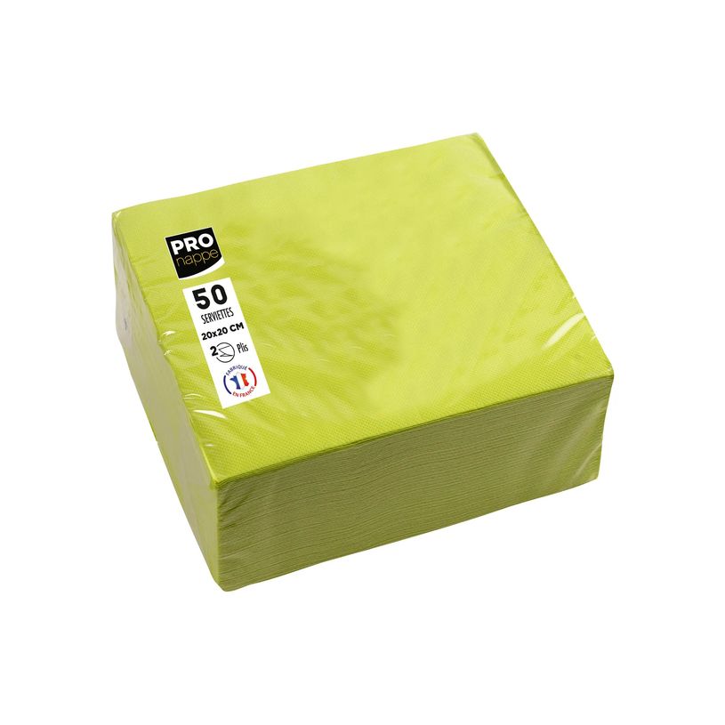 3281516220312-Pronappe - Servilleta - Tamaño 20 x 20 cm - desechable - verde kiwi (paquete de 50)-P_405252000_6-3