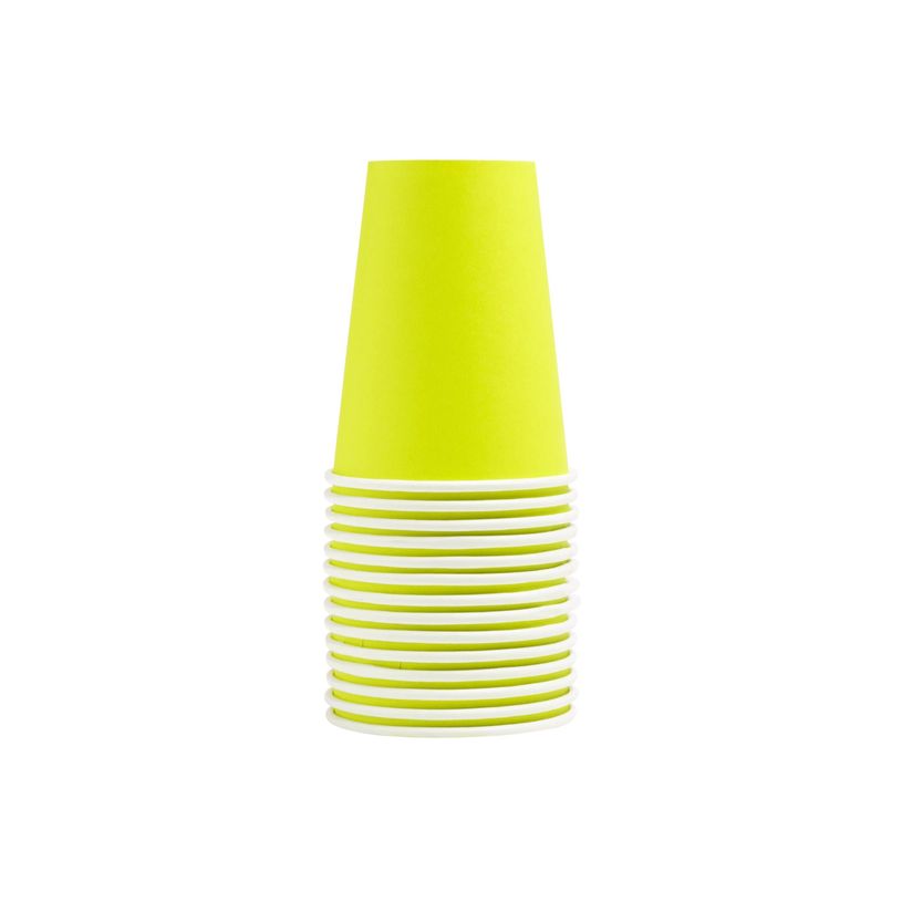 3281510891136-Pronappe - Tasse - Taille 7 cm diameter - 200 ml - jetable - vert kiwi (pack de 15)-P_405252007_4-2