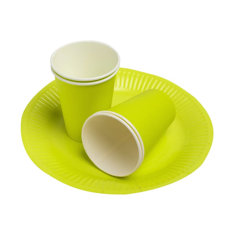 3281510891136-Pronappe - Tasse - Taille 7 cm diameter - 200 ml - jetable - vert kiwi (pack de 15)-P_405252007_5-6
