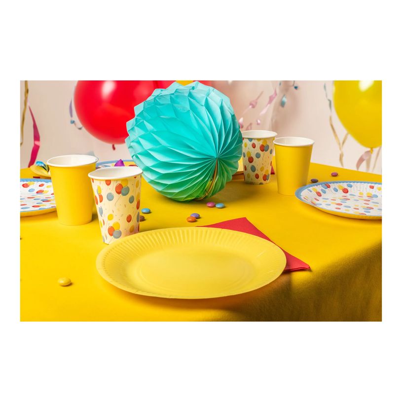 3281510792198-Pronappe - Assiette - Taille 23 cm diameter - rond - jetable - jaune (pack de 20)-P_405252014_4-1