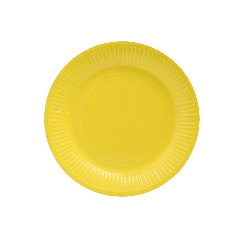 3281510792198-Pronappe - Assiette - Taille 23 cm diameter - rond - jetable - jaune (pack de 20)-P_405252014_7-5