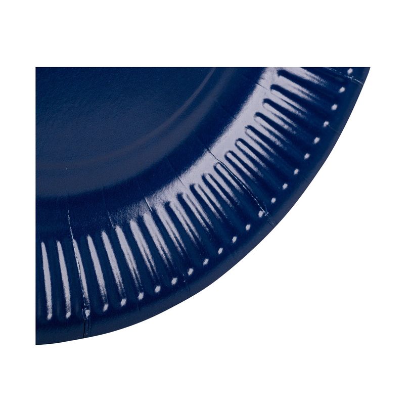 3281510792129-Pronappe - Assiette - Taille 23 cm diameter - rond - jetable - bleu marine (pack de 20)-P_405252016_4-3