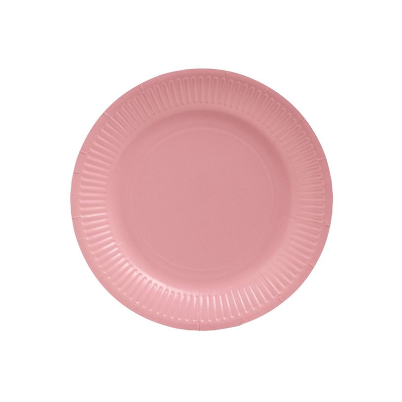 3281510792143-Pronappe - Assiette - Taille 23 cm diameter - rond - jetable - rose (pack de 20)-P_405252018_10-7