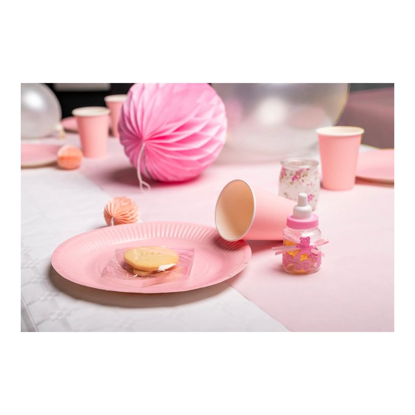 3281510792143-Pronappe - Assiette - Taille 23 cm diameter - rond - jetable - rose (pack de 20)-P_405252018_6-6