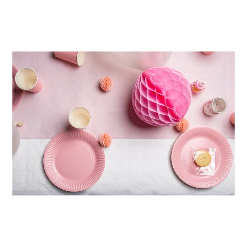 3281510792143-Pronappe - Assiette - Taille 23 cm diameter - rond - jetable - rose (pack de 20)-P_405252018_7-1