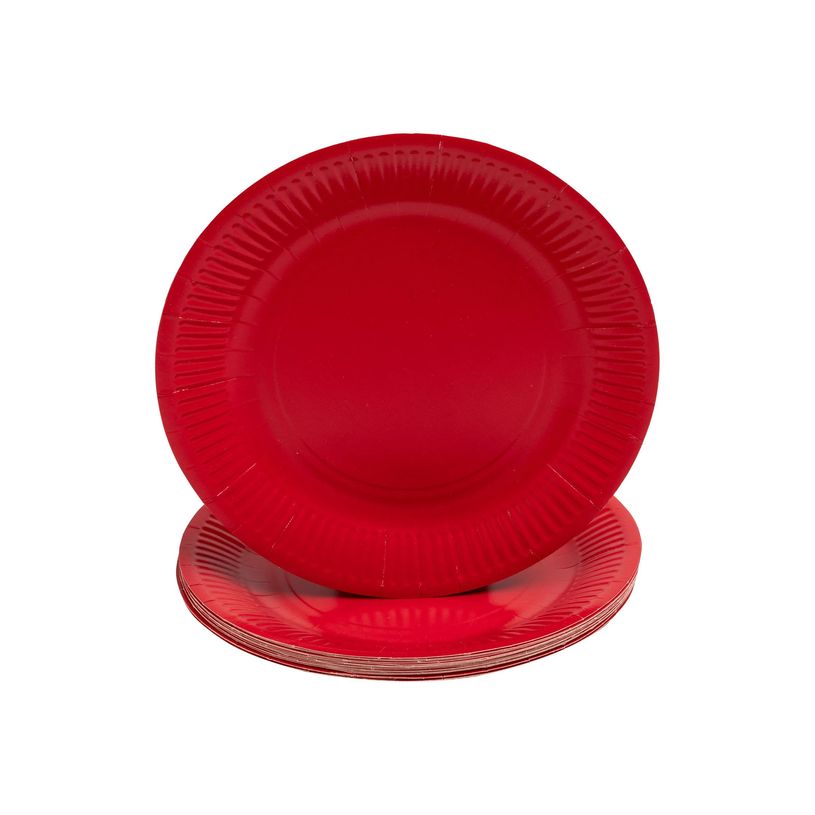 3281510792150-Pronappe - Assiette - Taille 23 cm diameter - rond - jetable - rouge (pack de 20)-P_405252019_1-0