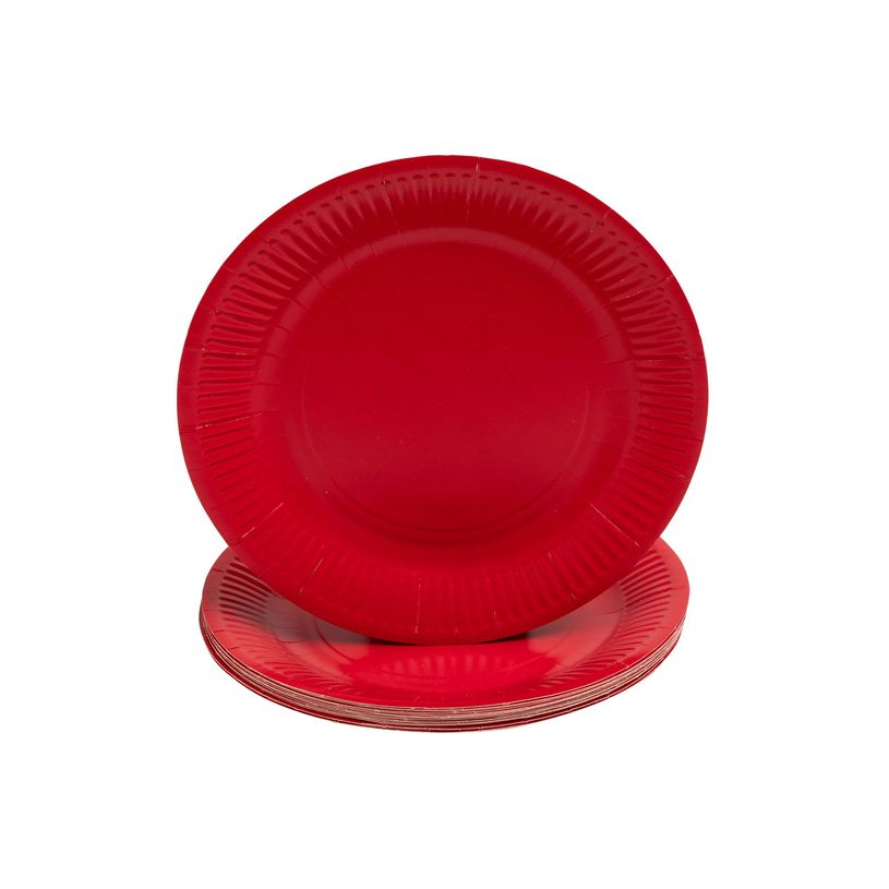 3281510792150-Pronappe - Plata - Tamaño 23 cm diameter - redondo - desechable - rojo (paquete de 20)-P_405252019_9-5