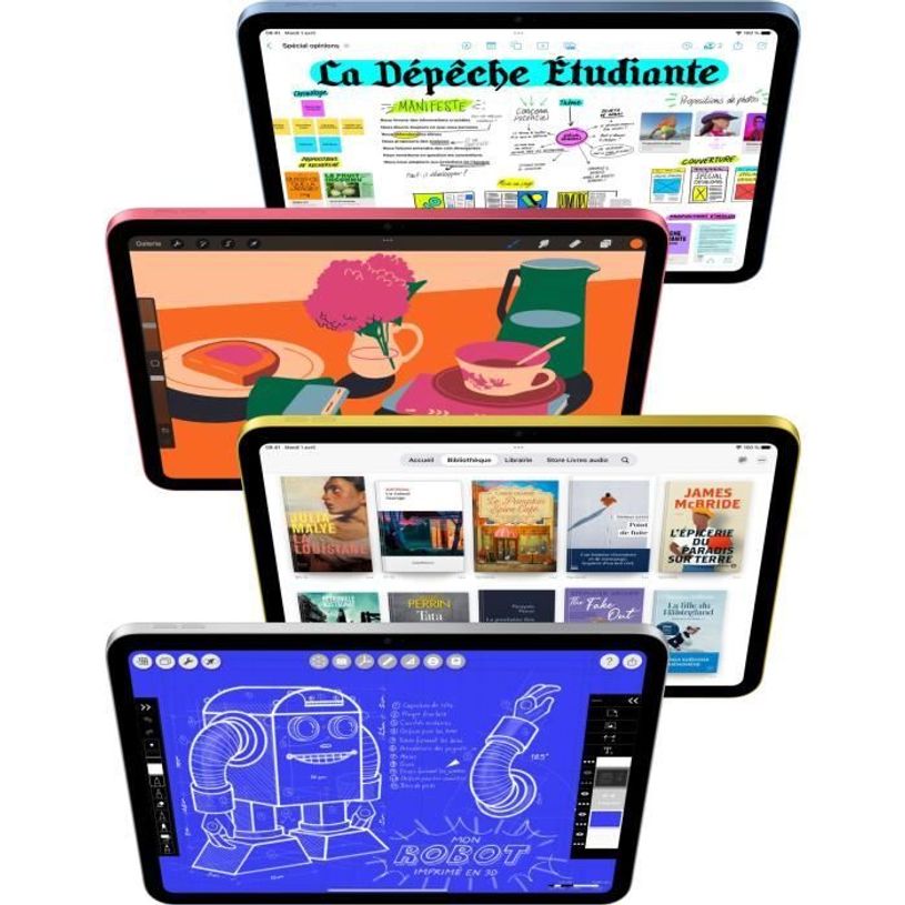 195950104752-Apple iPad Wi-Fi + Cellular - 11ème génération - tablette 11" - 128 Go - bleu-P_405252092_3-2