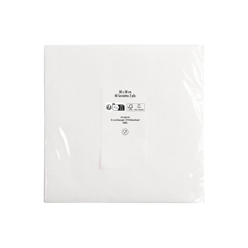 3281516238010-Pronappe - Servilleta - Tamaño 38 x 38 cm - desechable - blanco (paquete de 40)-P_405252154_4-4