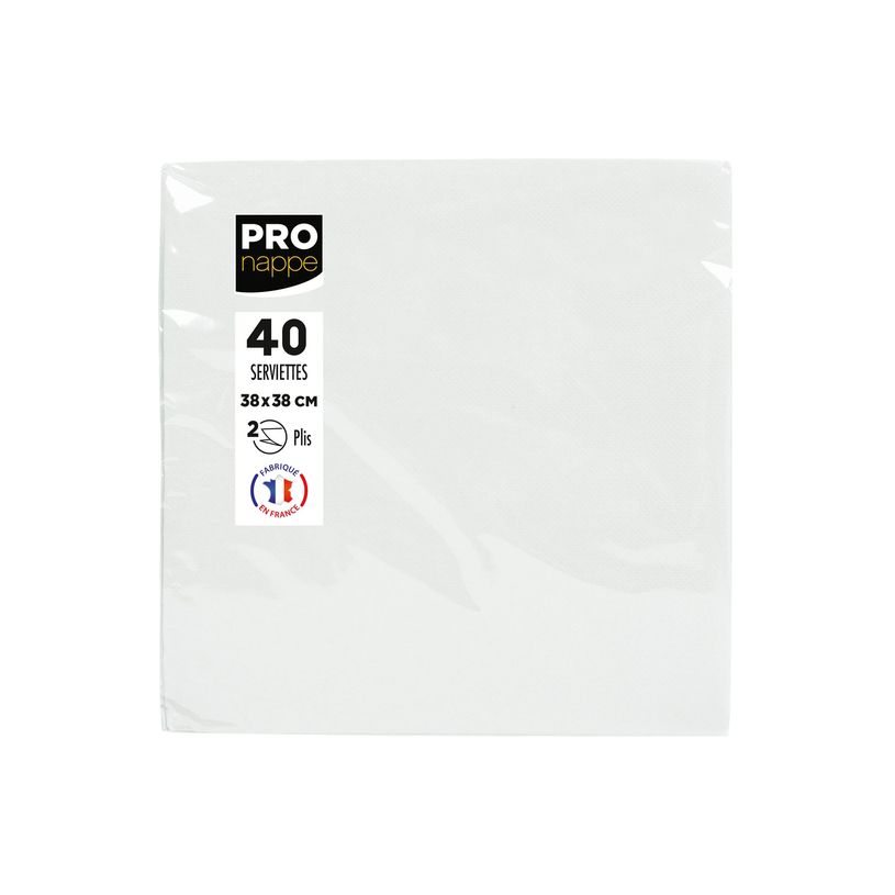 3281516238010-Pronappe - Servilleta - Tamaño 38 x 38 cm - desechable - blanco (paquete de 40)-P_405252154_9-5