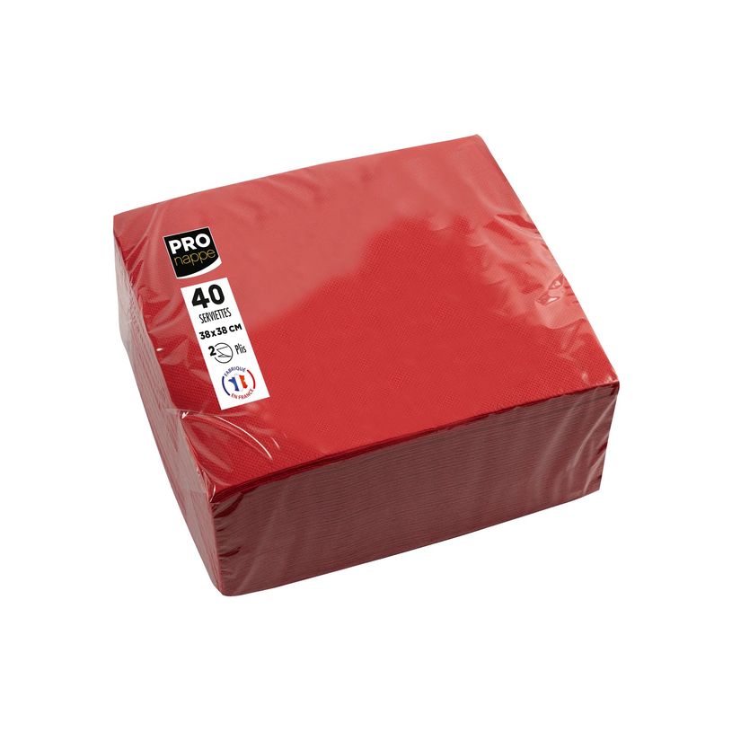 3281516238096-Pronappe - Servilleta - Tamaño 38 x 38 cm - desechable - rojo (paquete de 40)-P_405252156_7-5