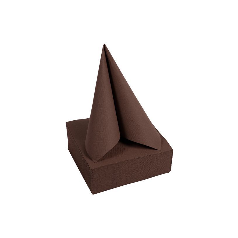3281516238119-Pronappe - Serviette - Taille 38 x 38 cm - jetable - chocolat (pack de 40)-P_405252160_3-4