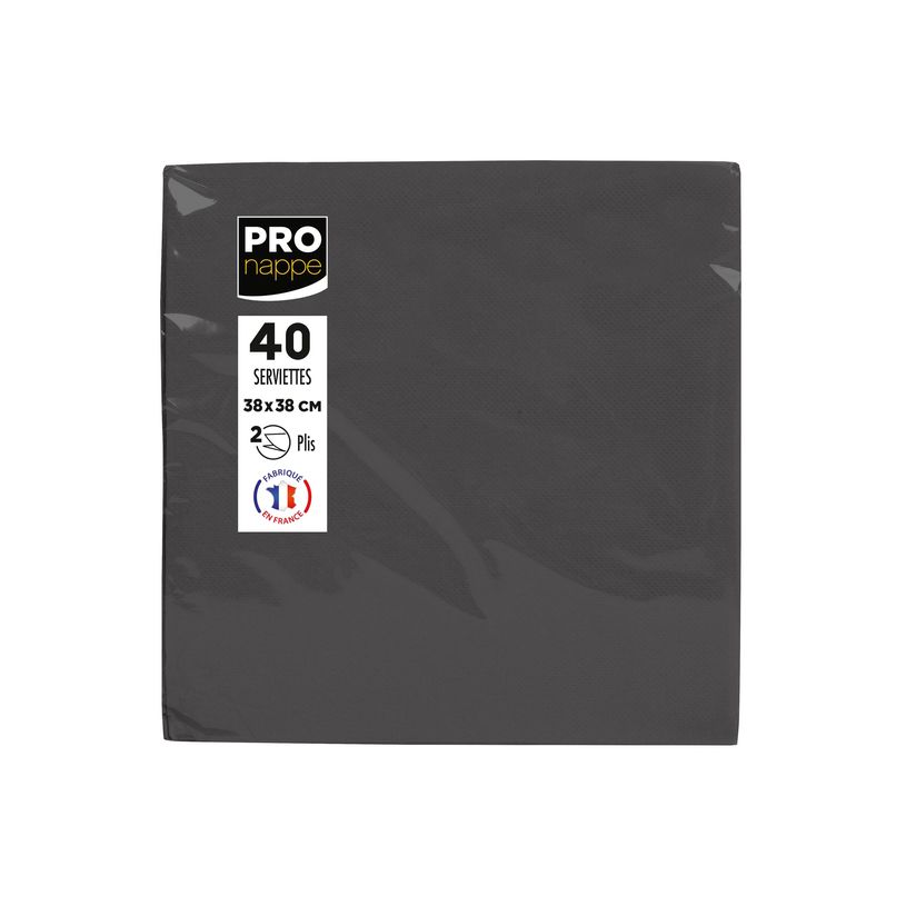 3281516238218-Pronappe - Servilleta - Tamaño 38 x 38 cm - desechable - negro (paquete de 40)-P_405252161_5-6