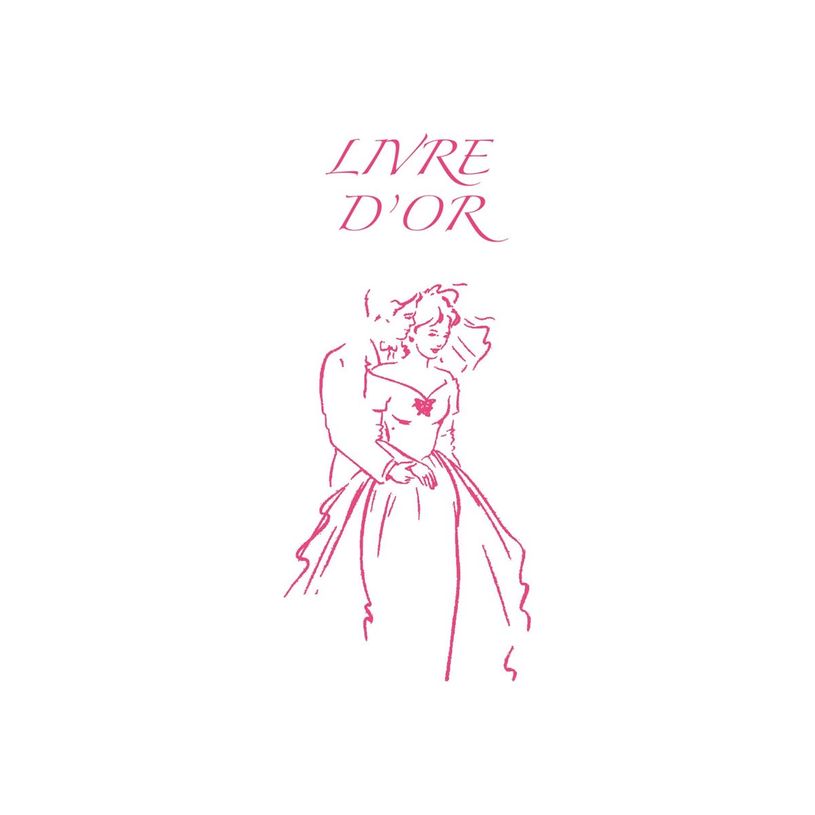 3416790055071-ELVE - Livre d'or mariage - 24 x 24 cm - portrait - 48 feuilles / 96 page - couple en rose-P_405252181_1-0