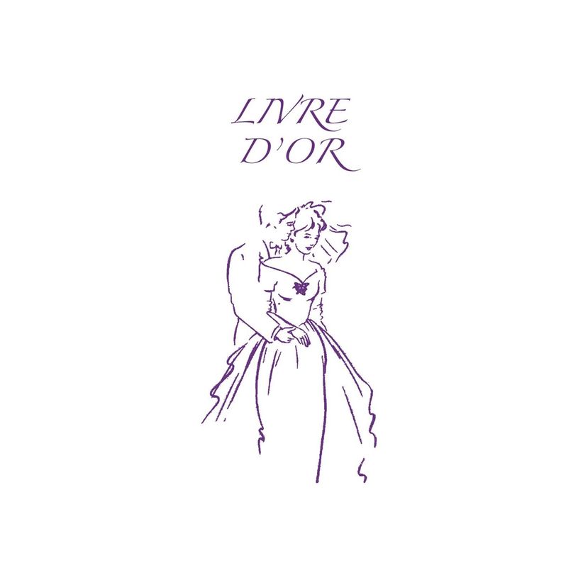 3416790055613-ELVE - Livre d'or mariage - 24 x 24 cm - portrait - 48 feuilles / 96 page - couple en viol-P_405252183_1-0