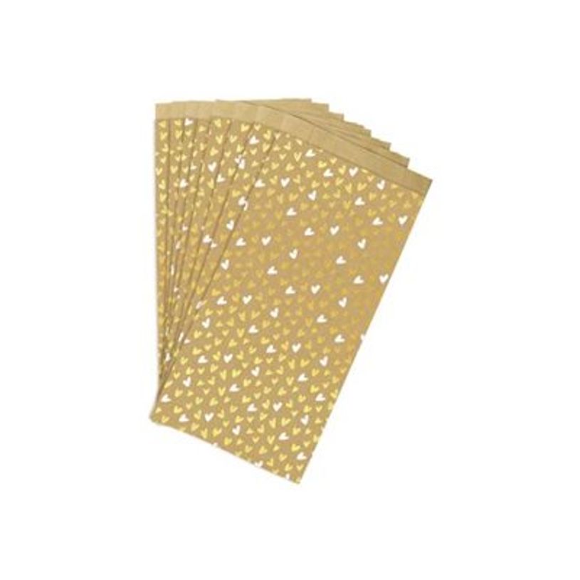 3663619207412-Clairefontaine - Sac d'expédition - 16 cm x 30 cm - cœur - or - pack de 50-P_405252822_1-0