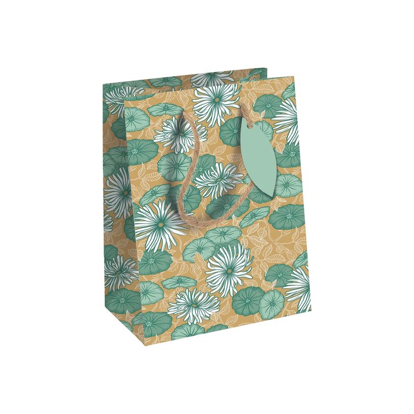 3663619207375-Clairefontaine - Sac cadeau moyen 21,5 x 10,2 x 25,3 cm - jardin - vert-P_405252830_1-0