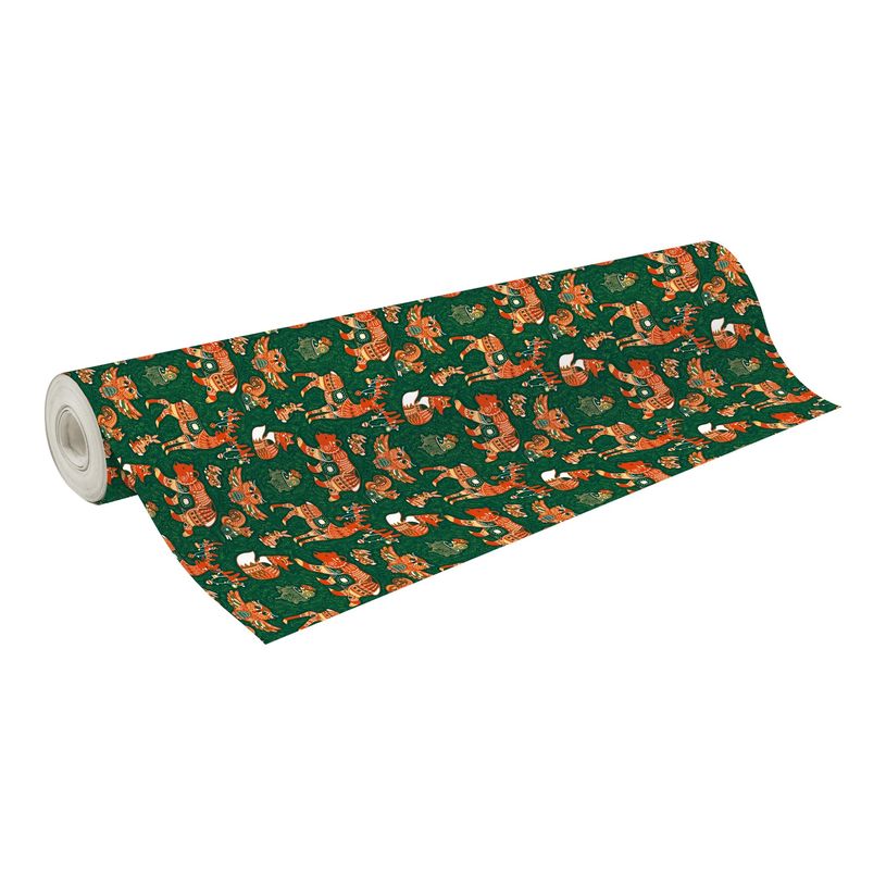 3329682021118-Clairefontaine Excellia - Emballage cadeau - 70 cm x 50 m - 80 g/m² - forêt - vert, roug-P_405252858_1-0