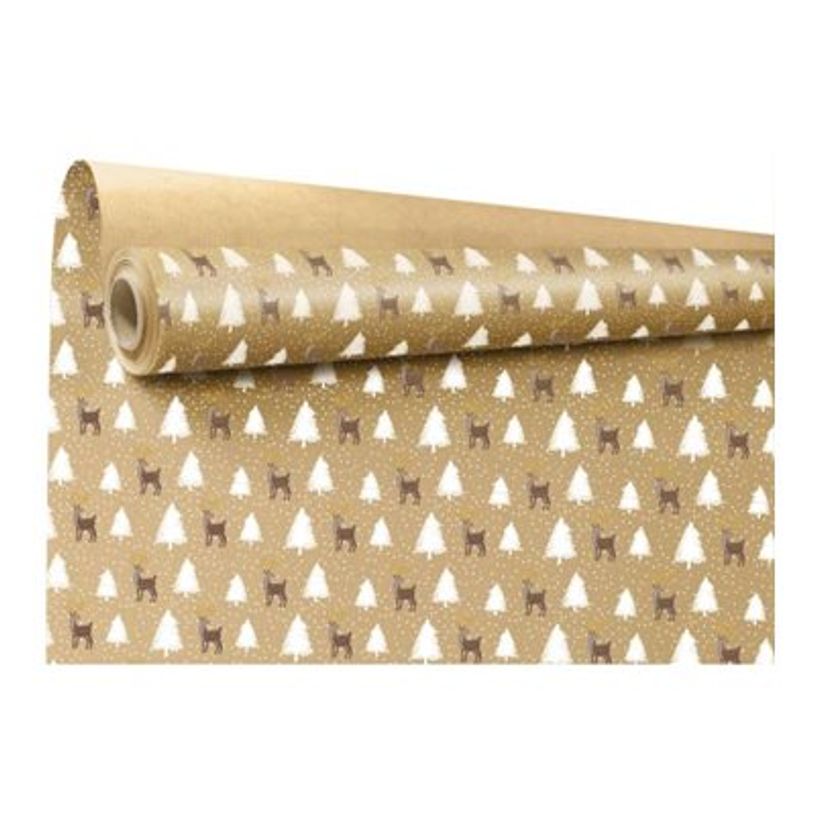 3281650620733-Logistipack Tino - Emballage cadeau - 69 cm x 50 m - 60 g/m² - Noël - brun - papier kraf-P_405252907_1-0