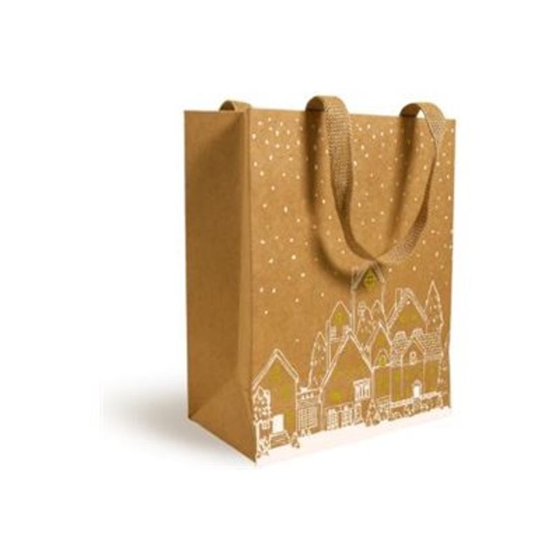 3281650623970-Logistipack - Sac cadeau - 18 cm x 10 cm x 23 cm - blanc brillant, impression dorée-P_405252914_1-0