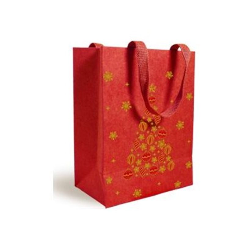 3281650624113-Logistipack - Sac cadeau - 18 cm x 10 cm - rouge, impression dorée-P_405252918_1-0