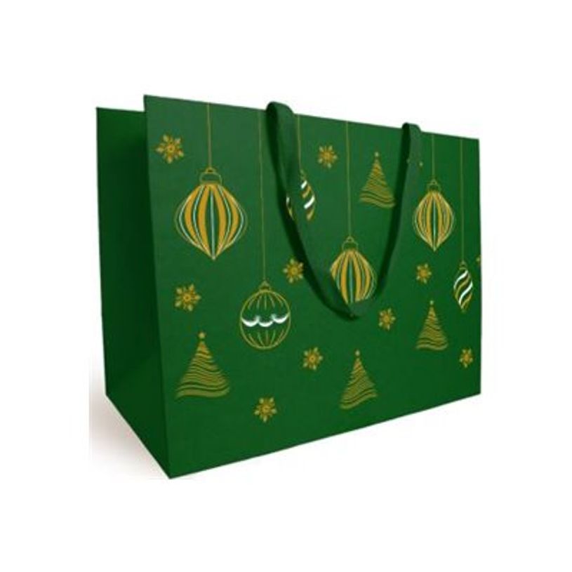 3281650624434-Logistipack - Sac cadeau - 20 cm x 10 cm x 17 cm - vert, impression dorée-P_405252921_1-0