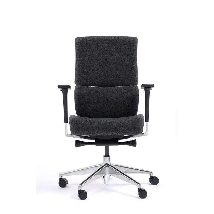 0404052536232-Fauteuil de bureau COSY - accoudoirs réglable -  Appui-tête en option - anthracite--0