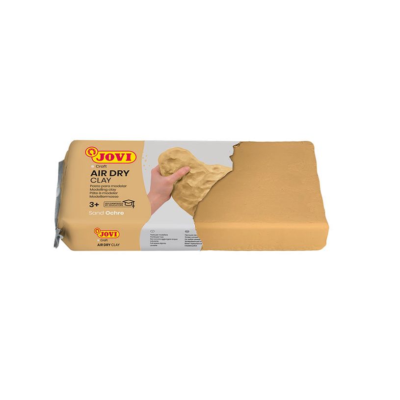 8412027034593-JOVI – Pâte autodurcissante 500 g ocre – Air Dry--1