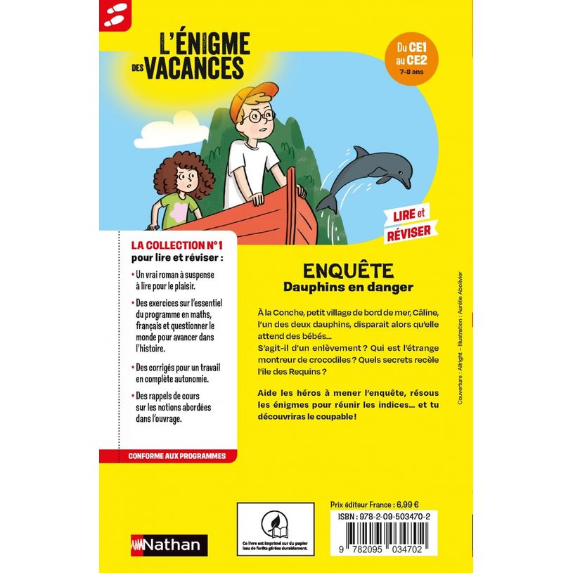 9782095034702-L'énigme des vacances - Dauphins en danger - du CE1 au CE2--1