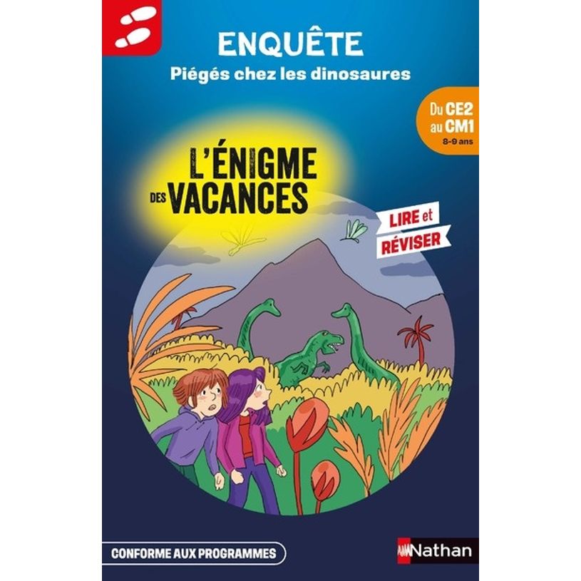 9782095034719-L'énigme des vacances - Piégés chez les dinosaures - du CE2 au CM1--0