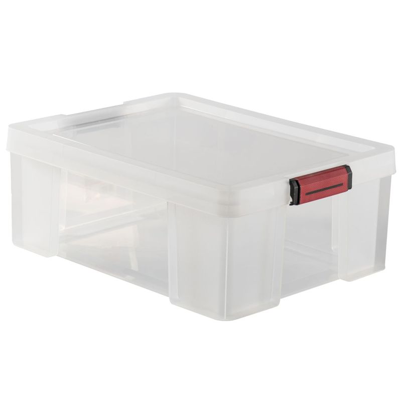 3234530010476-Sundis - Boite de rangement  Clip and Store - 27L - transparent--0