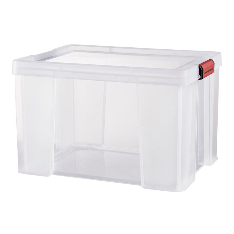 3234530008718-Sundis - Boite de rangement  Clip and Store - 45L - transparent--0