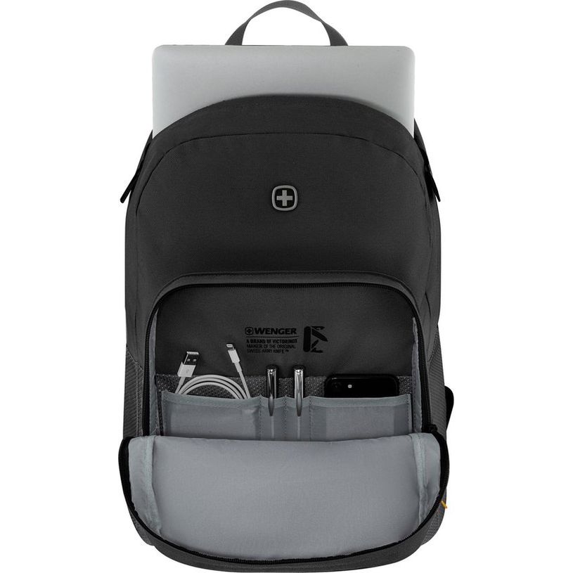 7613329178287-WENGER Next 23 Crango - Sac à dos ordinateur 16 pouces - 27L - Gravity Black--3