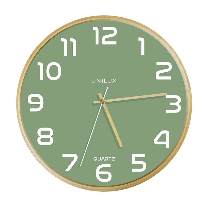3595560034727-Horloge Baltic Unilux - fond vert--0