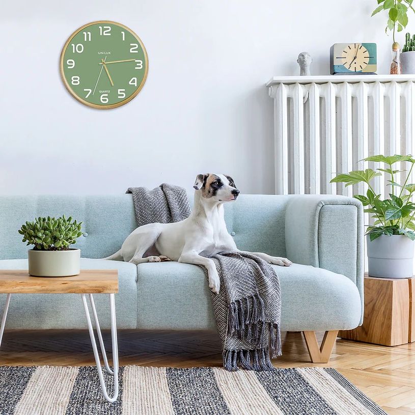 3595560034727-Horloge Baltic Unilux - fond vert--1