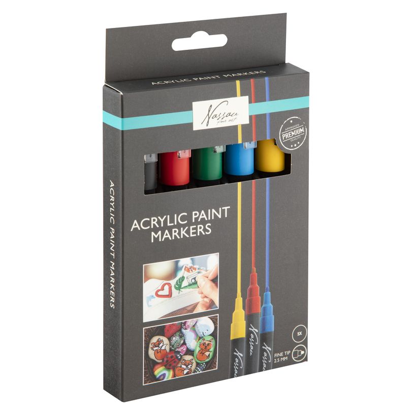 8715427136288-Nassau Fine Art - Lot de 5 marqueurs acryliques--0