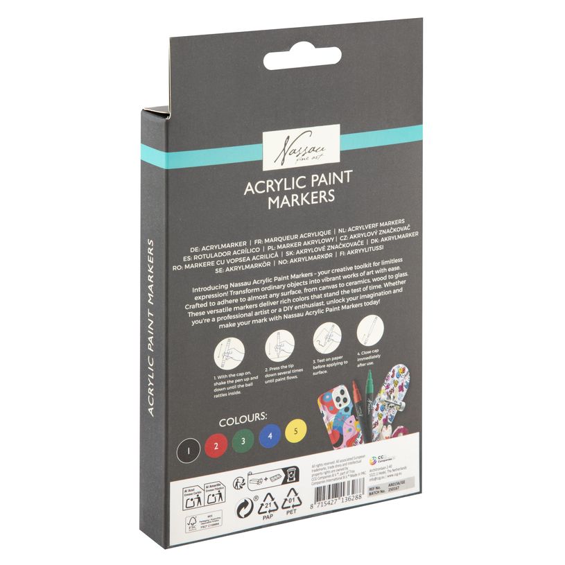 8715427136288-Nassau Fine Art - Lot de 5 marqueurs acryliques--1