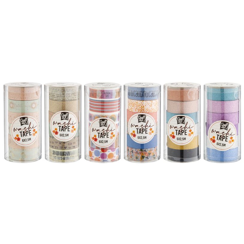 8720257140244-Set de 6 rouleaux de Washi tape - 2,5M --0