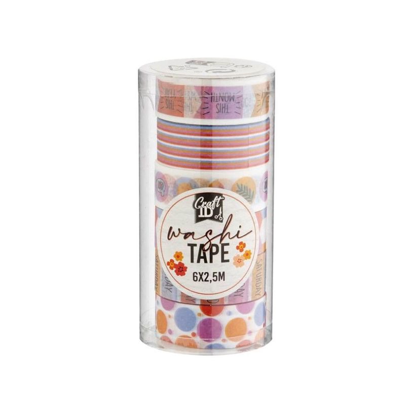 8720257140244-Set de 6 rouleaux de Washi tape - 2,5M --4
