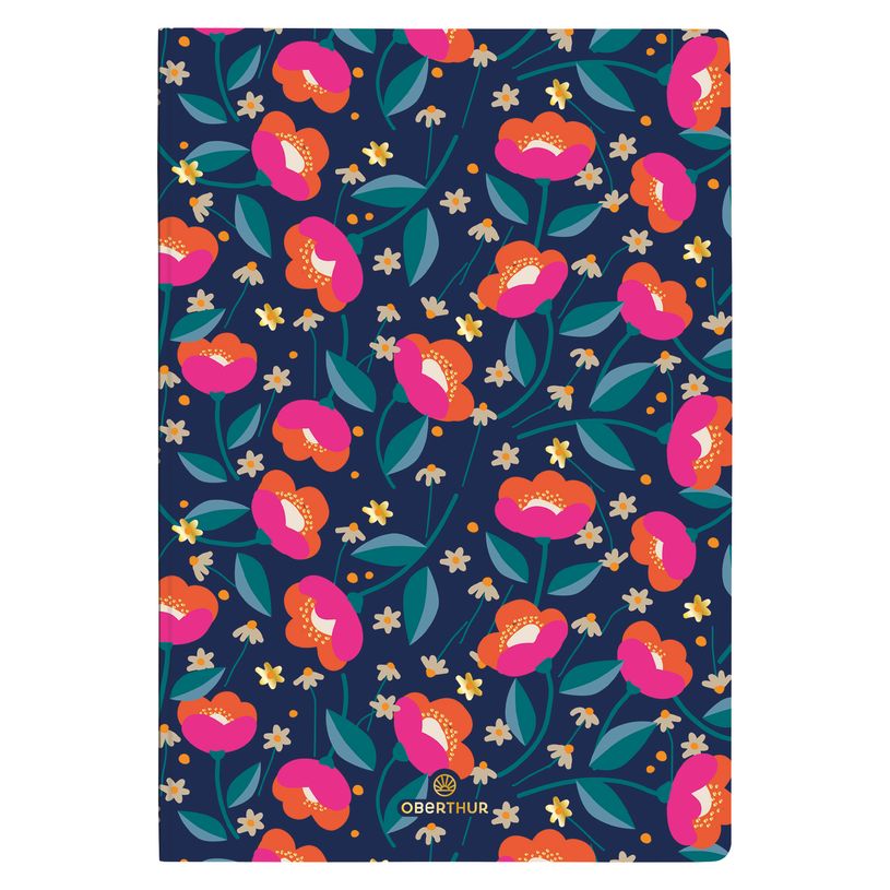 3664447215778-Carnet A5 Bahia - ligné - fond marine - Oberthur--0