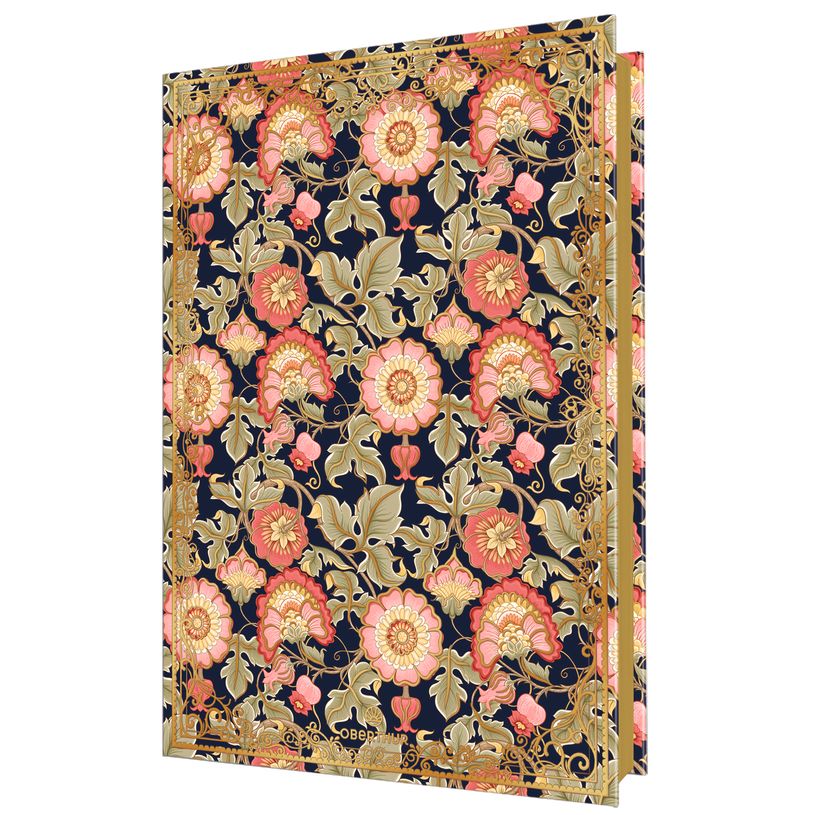 3664447215785-Carnet A5 Baroque - ligné - floralie rose - Oberthur--0