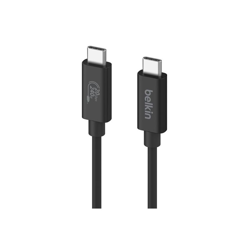 745883879892-Belkin - Câble USB - 24 pin USB-C (M) pour 24 pin USB-C (M) - USB 2.0 / USB 3.0 / USB 3.2 / USB 4.0 /Thunderbolt 3 / Thunderbolt 4 - 2 m - Alimentation USB (240 W), pris-P_405253016_2-0