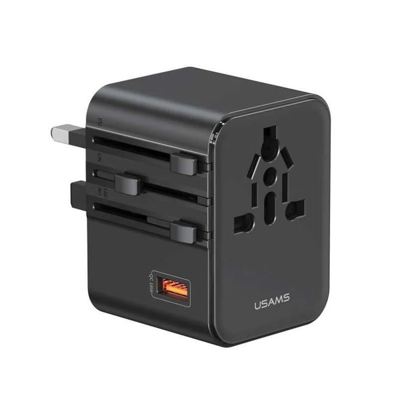 6958444994130-Usams - Chargeur secteur rapide international 4-en-1 - 25W - USB-A / 2 x USB-C-P_405253023_1-0