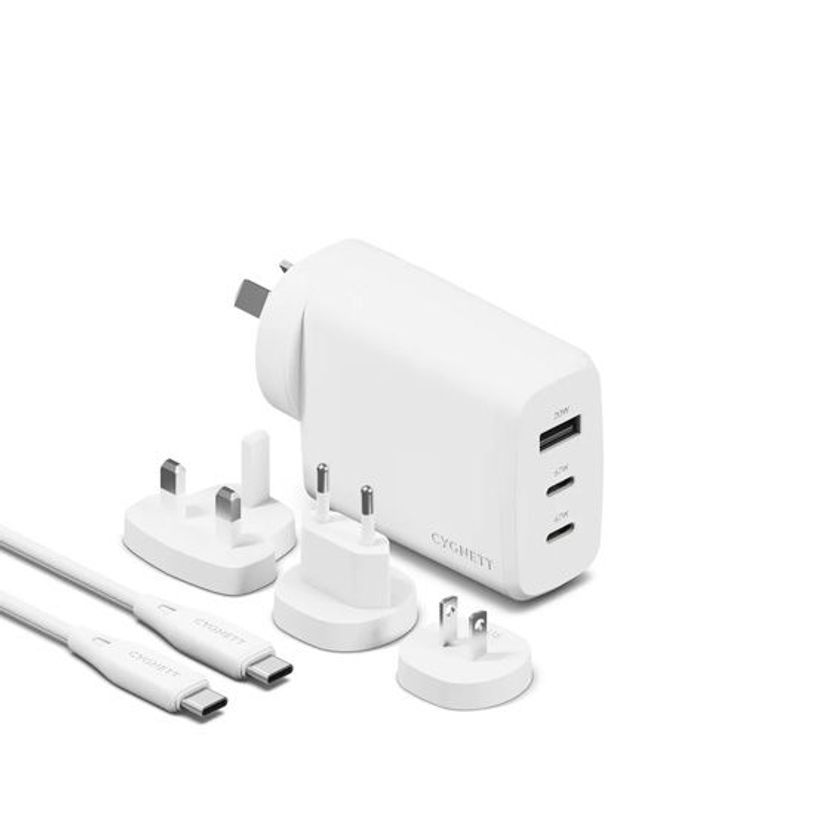 848116042077-Cygnett PowerMaxx - Adaptateur secteur / Chargeur de voyage GaN - 67W - blanc-P_405253413_1-0