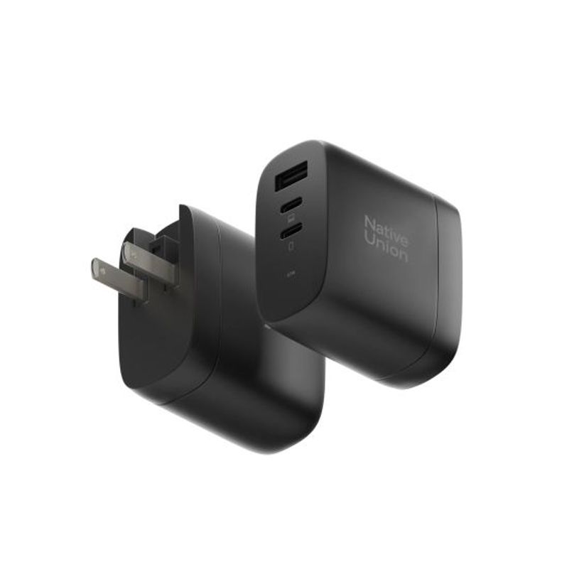 4895200480105-Native Union - Adaptateur secteur - GaN - 67 Watt - 3.35 A - PD, QC 3.0, Fast Charge - 3 connecteurs de sortie (2 x USB--P_405253417_1-0